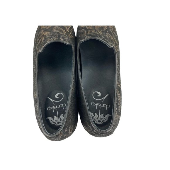 Dansko Bronze Snake Metallic Gold Comfort Shoes - Picture 6 of 12